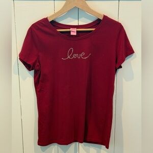 Old Navy Red Bedazzled Short Sleeve T-Shirt